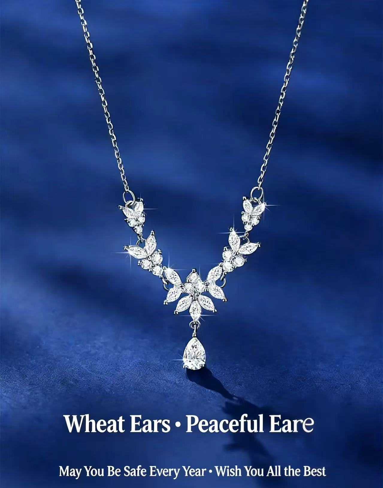 Cubic zirconia tennis necklace